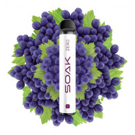 Электронная сигарета SOAK X ZERO 1500T - Isabella Grapes (Виноград)