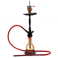 Кальян AMY Deluxe - 043 Black Red (Luxus Shisha)  (Полный комплект)