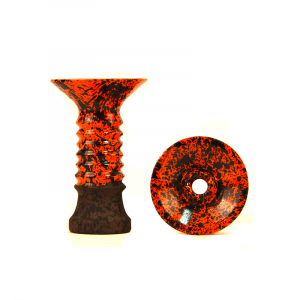 Чаша для кальяна Thor Bowls Alien Tng Glaze оранжево-черная Фанел