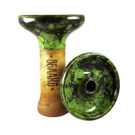 Чаша для кальяна Облако - Phunnel M Glaze Top Зеленая с пятнами