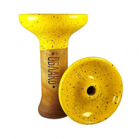 Чаша для кальяна Облако - Phunnel M Glaze Top Желтая с точками