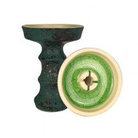 Чаша для кальяна NJN Hookah - Lotus Matt Темно зеленая с пятнами матовая