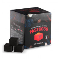 Кокосовый уголь для кальяна FastCoco 80шт (саморазжигающийся)