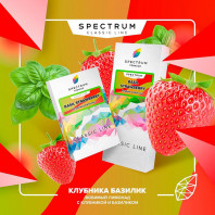Табак для кальяна Spectrum Classic line - Basil Strawberry (Клубника Базилик) 100г