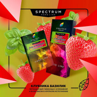 Табак для кальяна Spectrum Hard Line - Basil Strawberry (Клубника Базилик) 40г